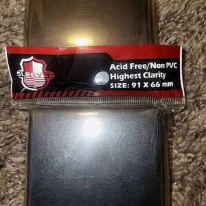 NEW & SEALED! 100-Pack Sleeves Black Card Sleeves Standard Size 2 Pack Lot